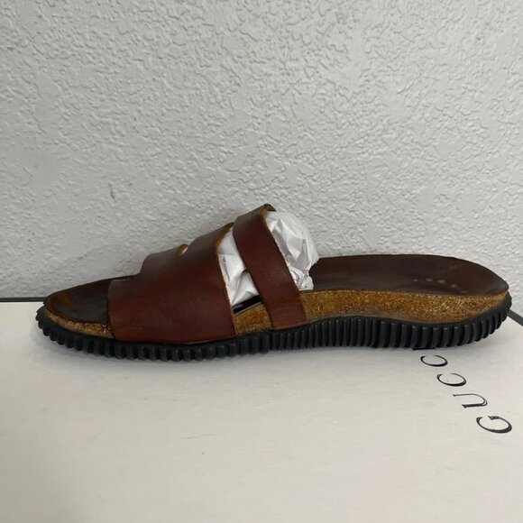 Mephisto Sandals Brown Leather Thong Toe Loop Slip On Women's Size 41 EU/11 US - Picture 5 of 11